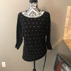 Med Express gold studded top